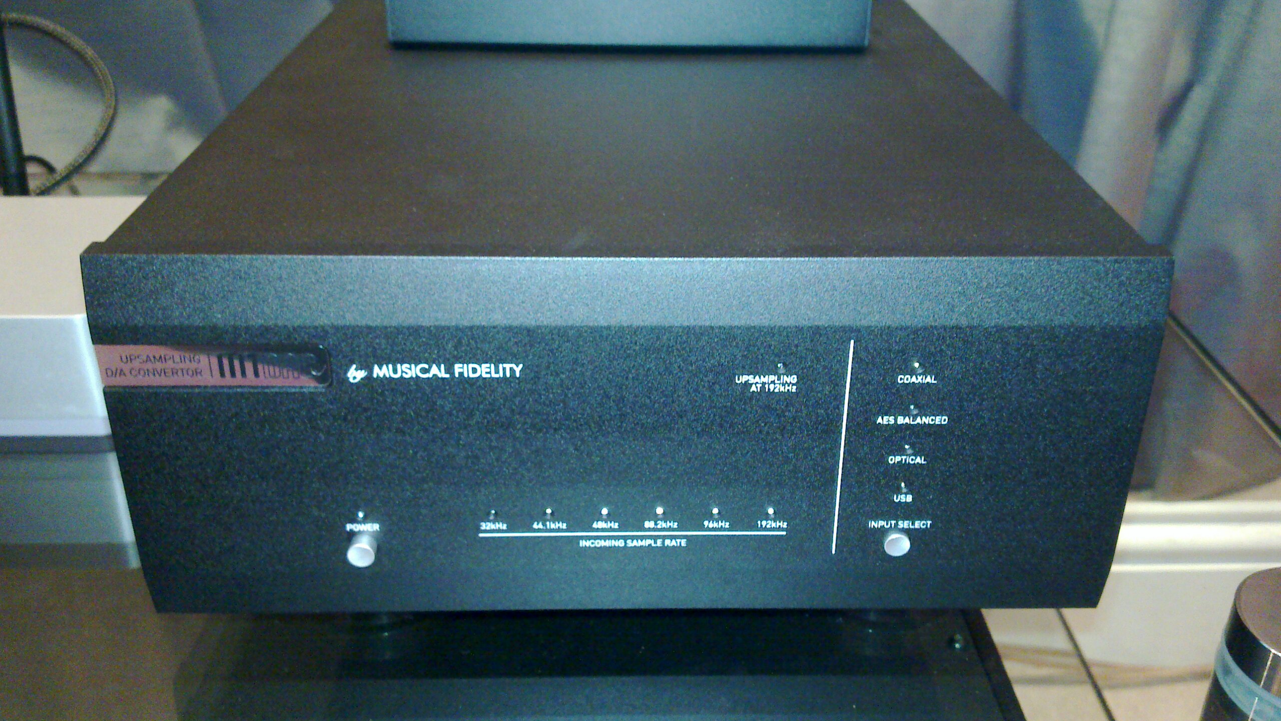 Close Up Of Musical Fidelity M1 DAC in Black